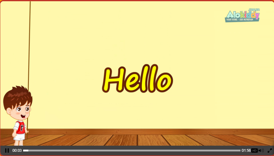 Luyện từ vựng và tiếng Anh giao tiếp trẻ em mẫu giáo Unit 3 Hello